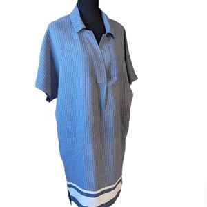 Harve Benard boho shirt dress beach cover up with sleeve tabs. size L